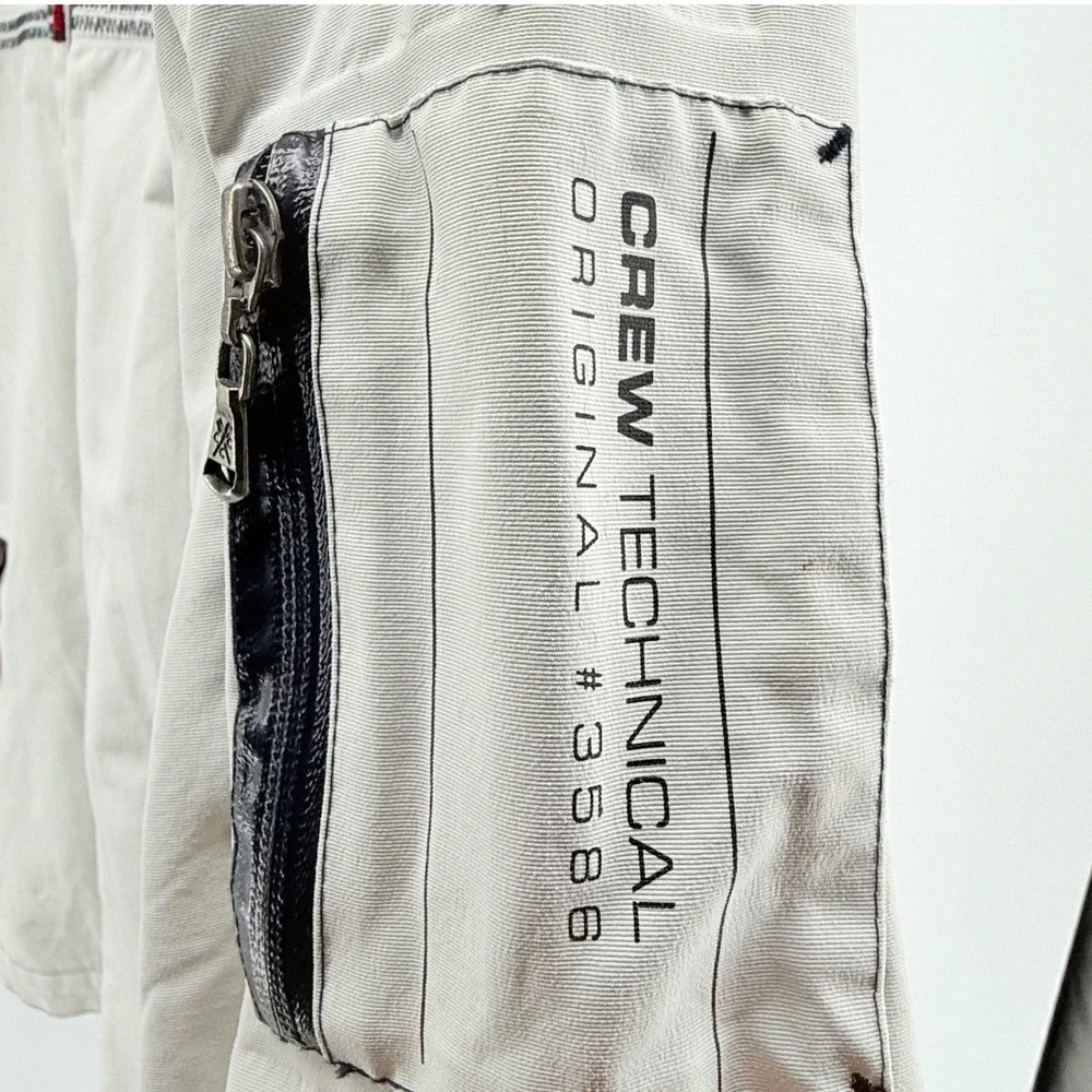 Crew Clothing Co GBR07 Jacket Mens Size M‎ White Full Zip Outerwear
